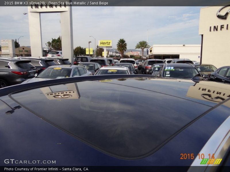 Deep Sea Blue Metallic / Sand Beige 2015 BMW X3 sDrive28i