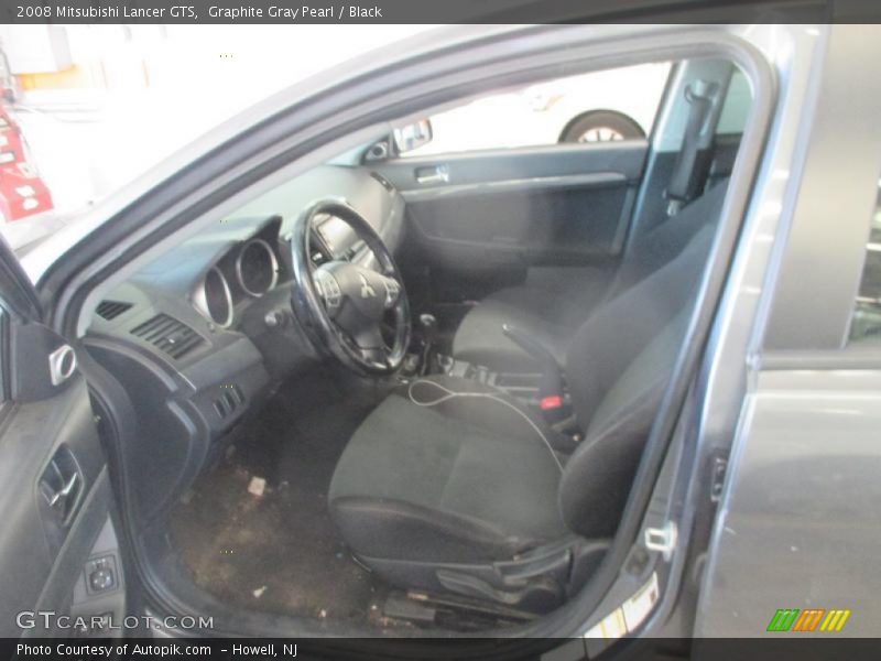 Graphite Gray Pearl / Black 2008 Mitsubishi Lancer GTS
