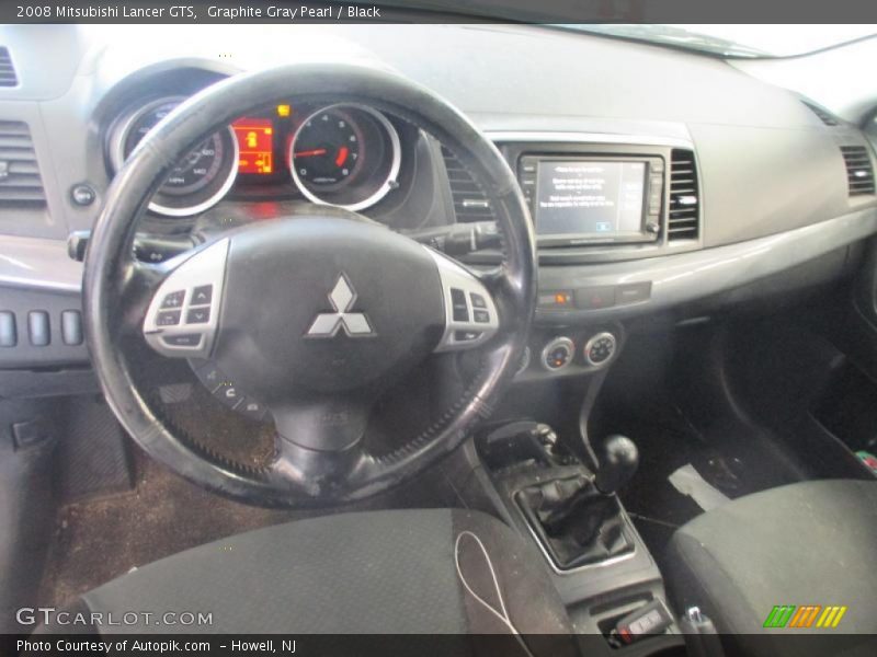 Graphite Gray Pearl / Black 2008 Mitsubishi Lancer GTS