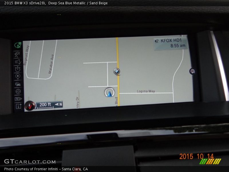 Deep Sea Blue Metallic / Sand Beige 2015 BMW X3 sDrive28i