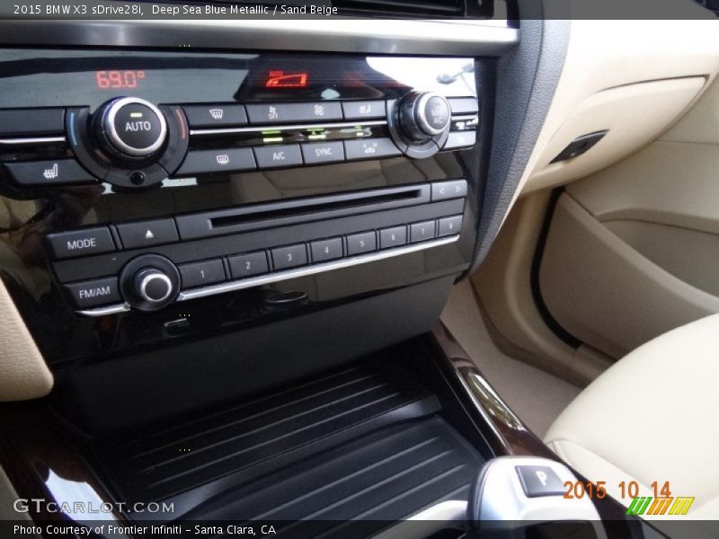 Deep Sea Blue Metallic / Sand Beige 2015 BMW X3 sDrive28i