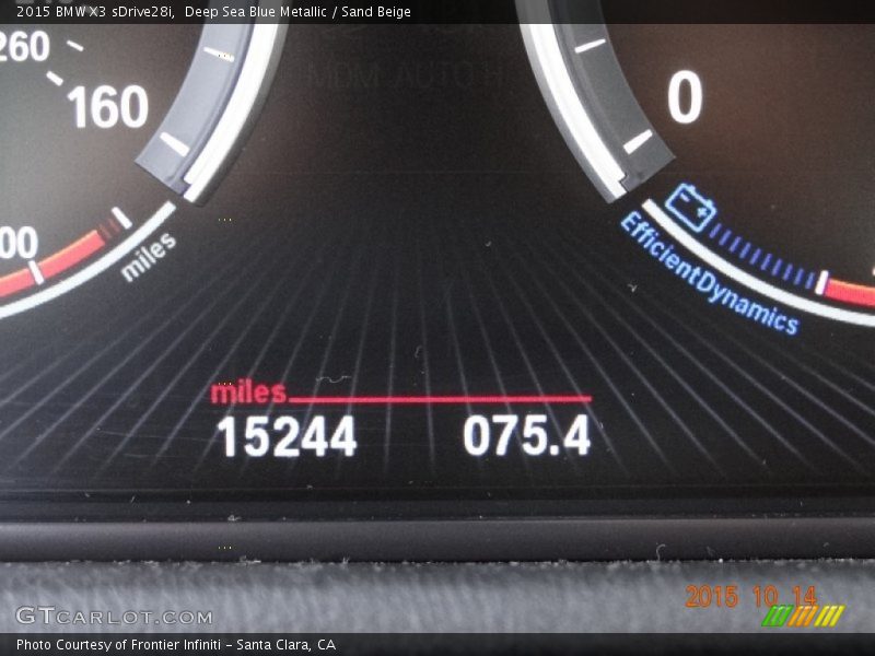 Deep Sea Blue Metallic / Sand Beige 2015 BMW X3 sDrive28i