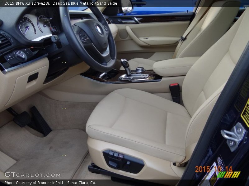 Deep Sea Blue Metallic / Sand Beige 2015 BMW X3 sDrive28i