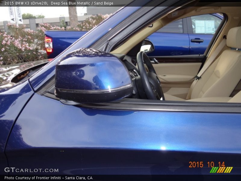 Deep Sea Blue Metallic / Sand Beige 2015 BMW X3 sDrive28i