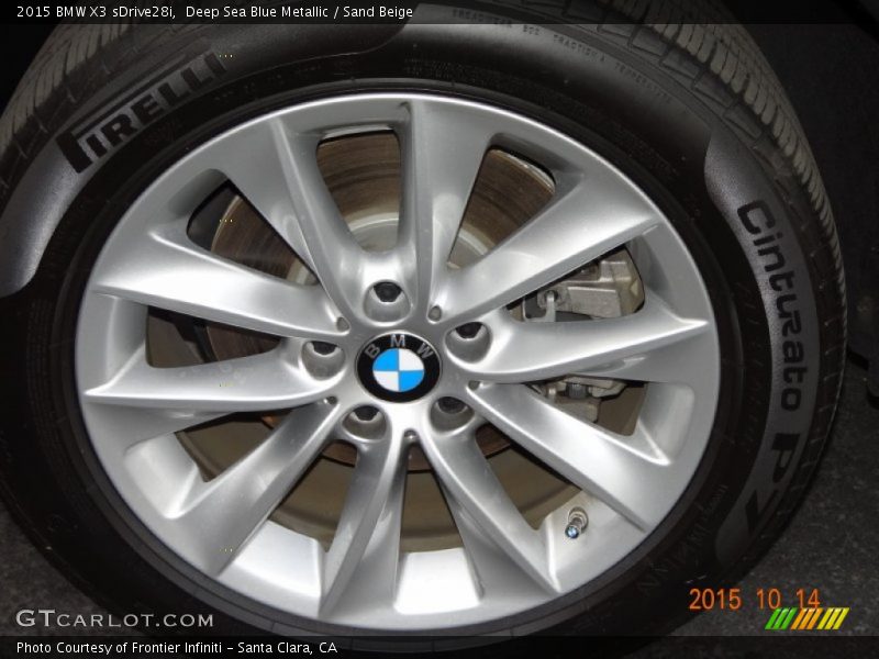 Deep Sea Blue Metallic / Sand Beige 2015 BMW X3 sDrive28i