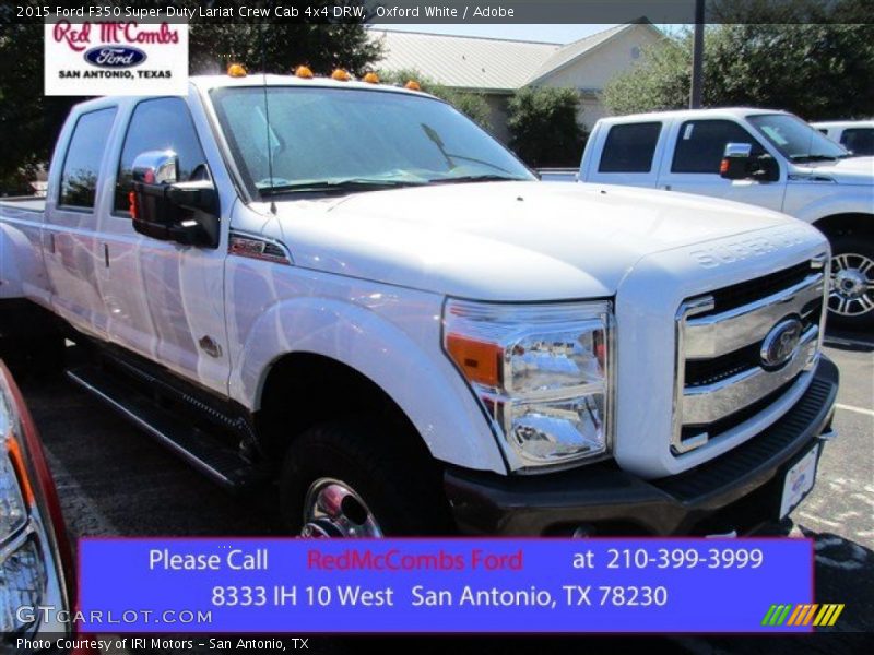 Oxford White / Adobe 2015 Ford F350 Super Duty Lariat Crew Cab 4x4 DRW