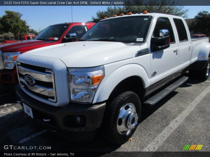 Oxford White / Adobe 2015 Ford F350 Super Duty Lariat Crew Cab 4x4 DRW