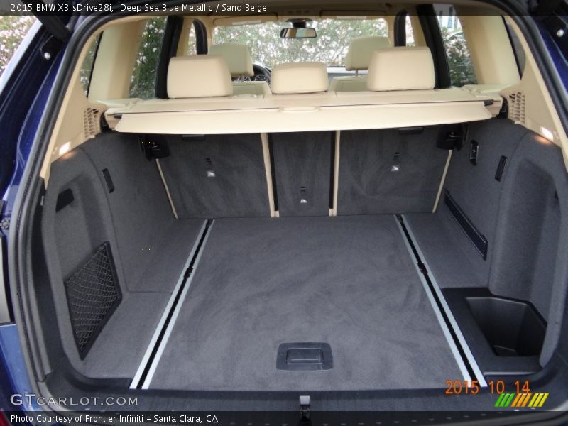 Deep Sea Blue Metallic / Sand Beige 2015 BMW X3 sDrive28i