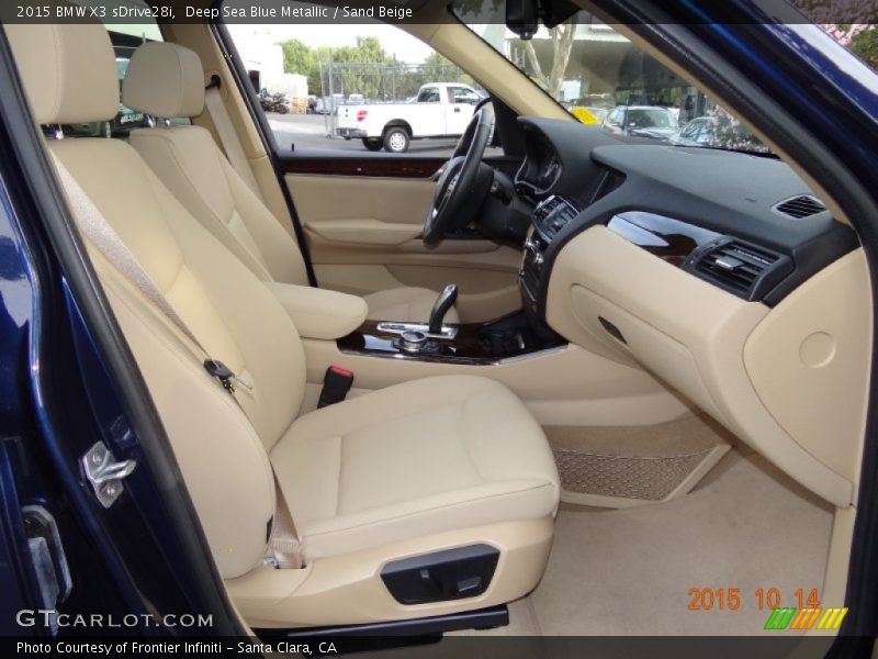 Deep Sea Blue Metallic / Sand Beige 2015 BMW X3 sDrive28i