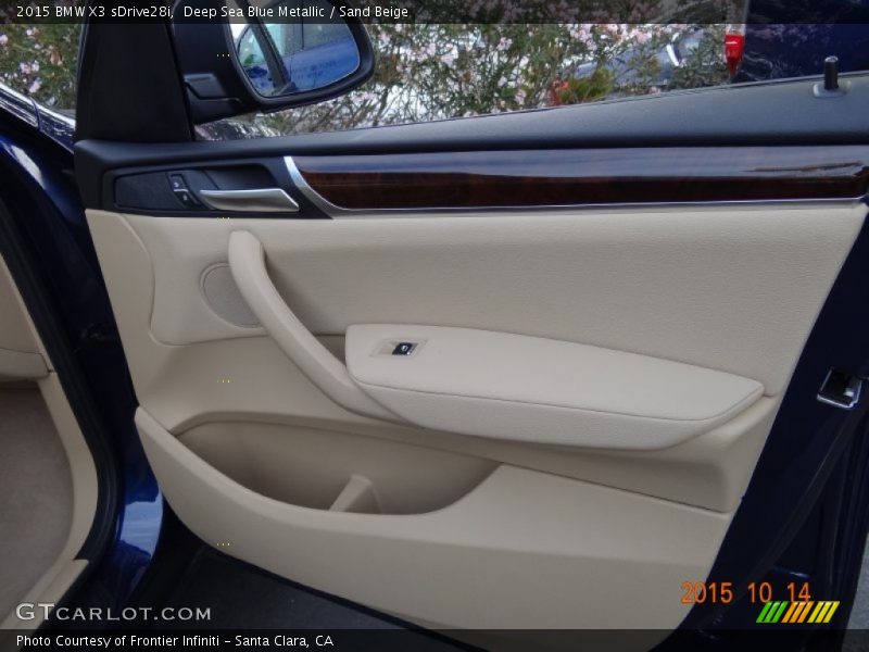 Deep Sea Blue Metallic / Sand Beige 2015 BMW X3 sDrive28i