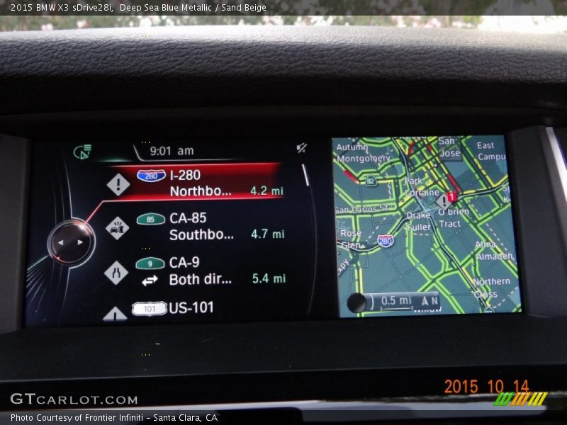 Navigation of 2015 X3 sDrive28i