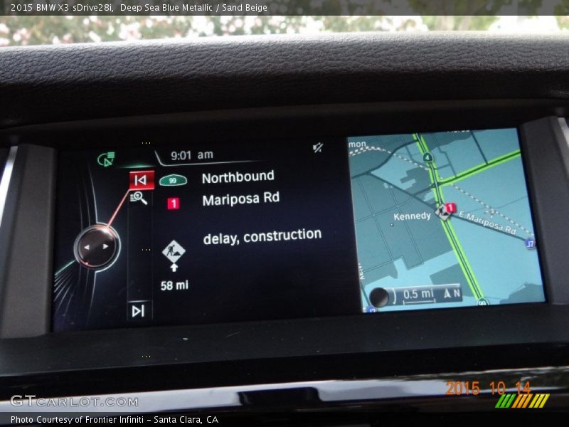Deep Sea Blue Metallic / Sand Beige 2015 BMW X3 sDrive28i