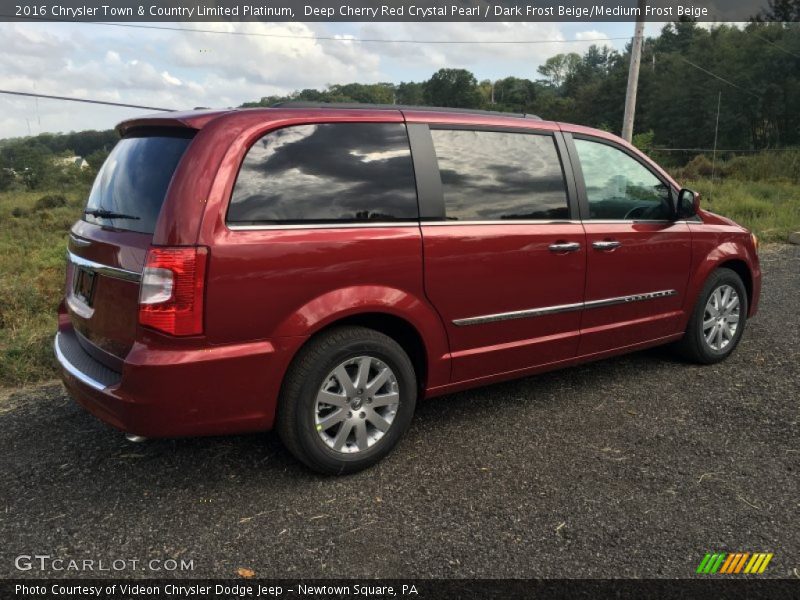 Deep Cherry Red Crystal Pearl / Dark Frost Beige/Medium Frost Beige 2016 Chrysler Town & Country Limited Platinum