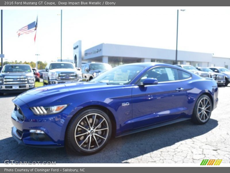 Deep Impact Blue Metallic / Ebony 2016 Ford Mustang GT Coupe