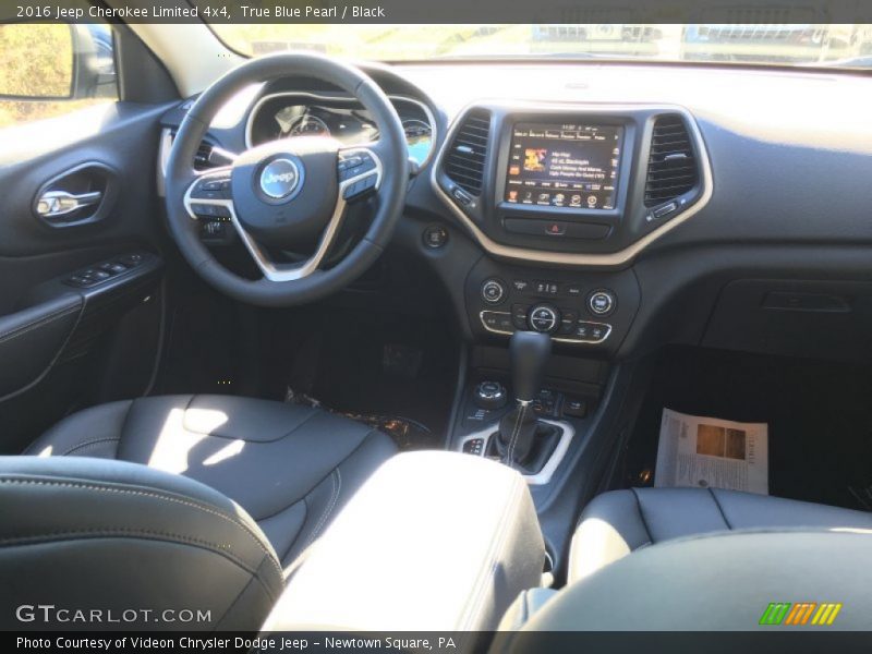 True Blue Pearl / Black 2016 Jeep Cherokee Limited 4x4