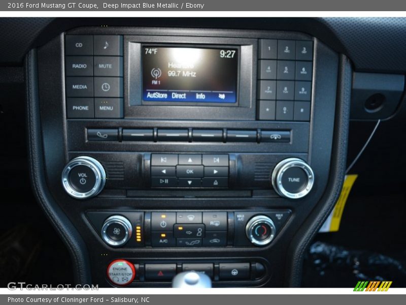 Deep Impact Blue Metallic / Ebony 2016 Ford Mustang GT Coupe