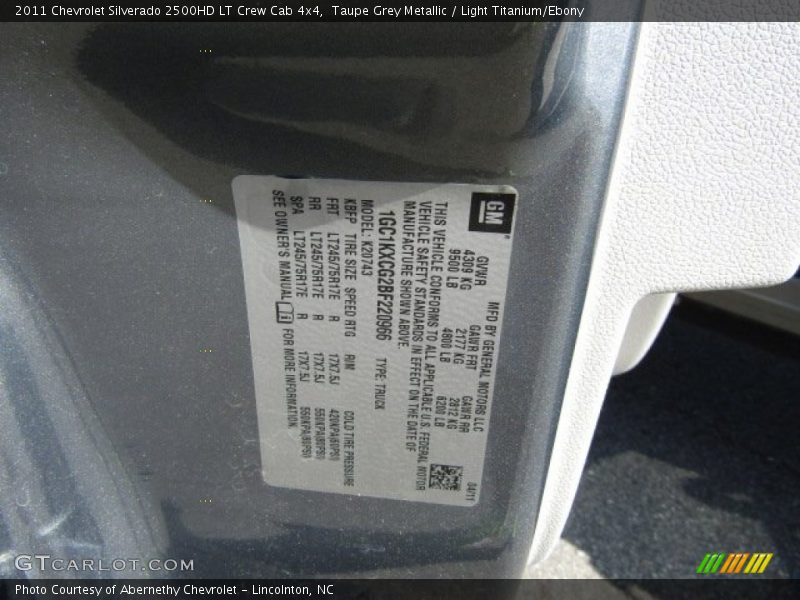 Taupe Grey Metallic / Light Titanium/Ebony 2011 Chevrolet Silverado 2500HD LT Crew Cab 4x4