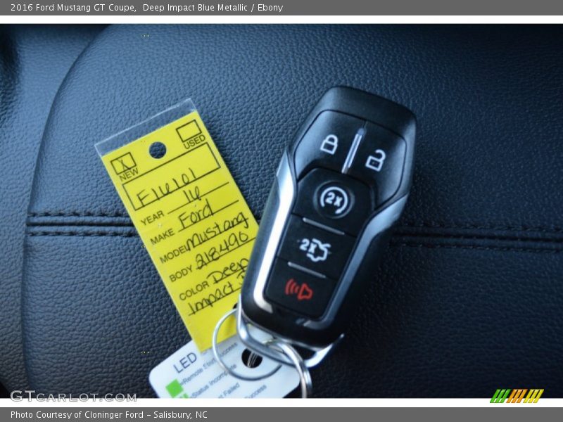 Deep Impact Blue Metallic / Ebony 2016 Ford Mustang GT Coupe