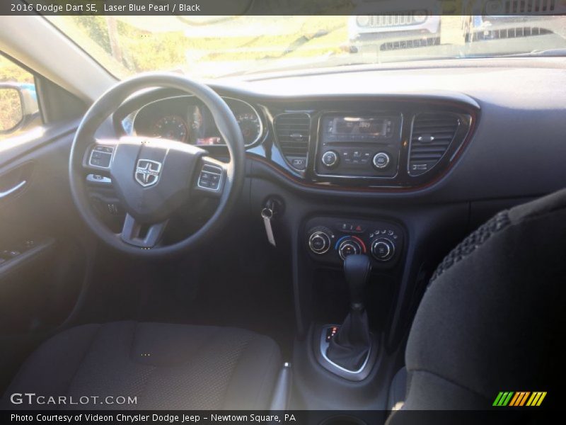 Laser Blue Pearl / Black 2016 Dodge Dart SE