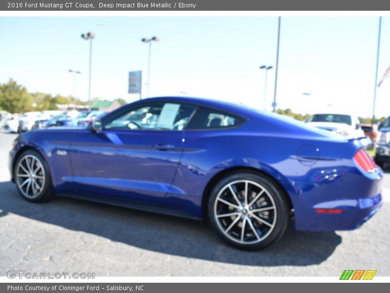 Deep Impact Blue Metallic / Ebony 2016 Ford Mustang GT Coupe