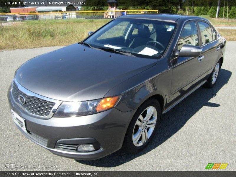 Midnight Gray / Black 2009 Kia Optima EX V6