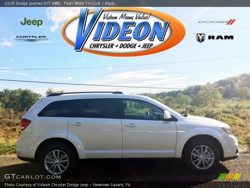 Pearl White Tri-Coat / Black 2016 Dodge Journey SXT AWD