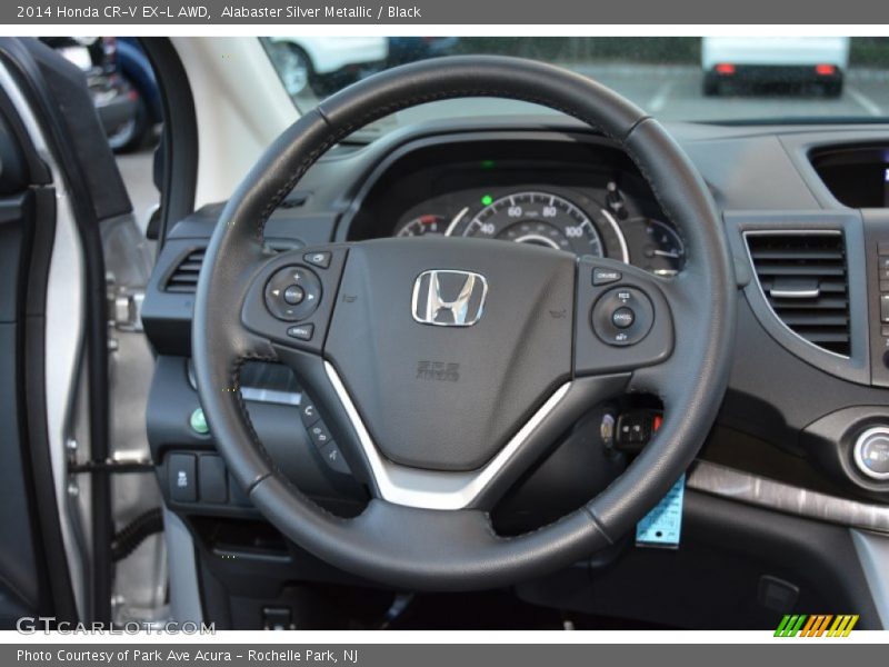 Alabaster Silver Metallic / Black 2014 Honda CR-V EX-L AWD