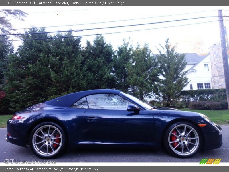 Dark Blue Metallic / Luxor Beige 2013 Porsche 911 Carrera S Cabriolet