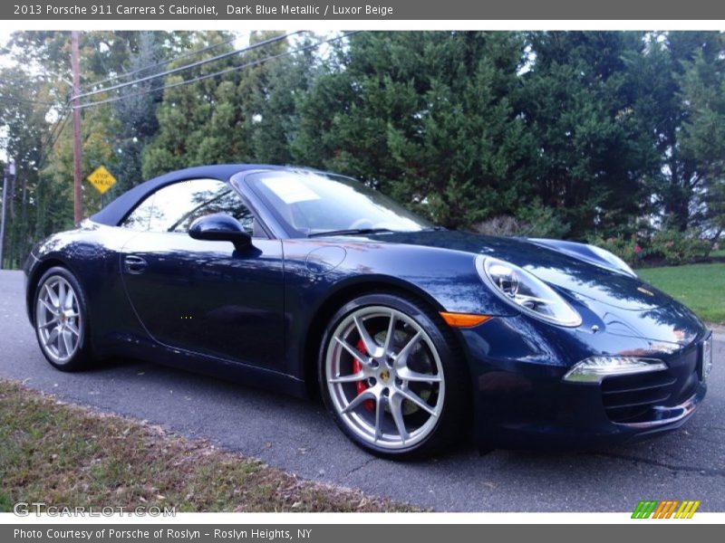 Dark Blue Metallic / Luxor Beige 2013 Porsche 911 Carrera S Cabriolet