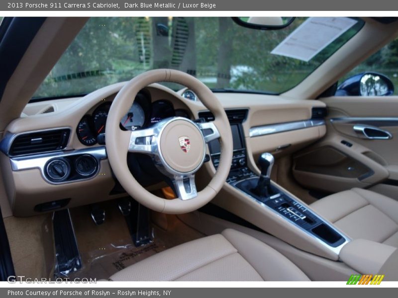 Dark Blue Metallic / Luxor Beige 2013 Porsche 911 Carrera S Cabriolet