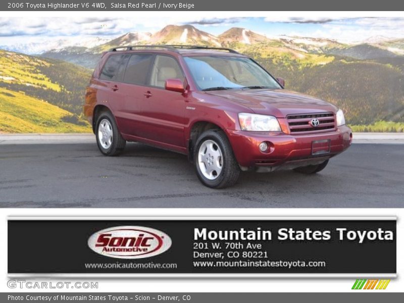 Salsa Red Pearl / Ivory Beige 2006 Toyota Highlander V6 4WD