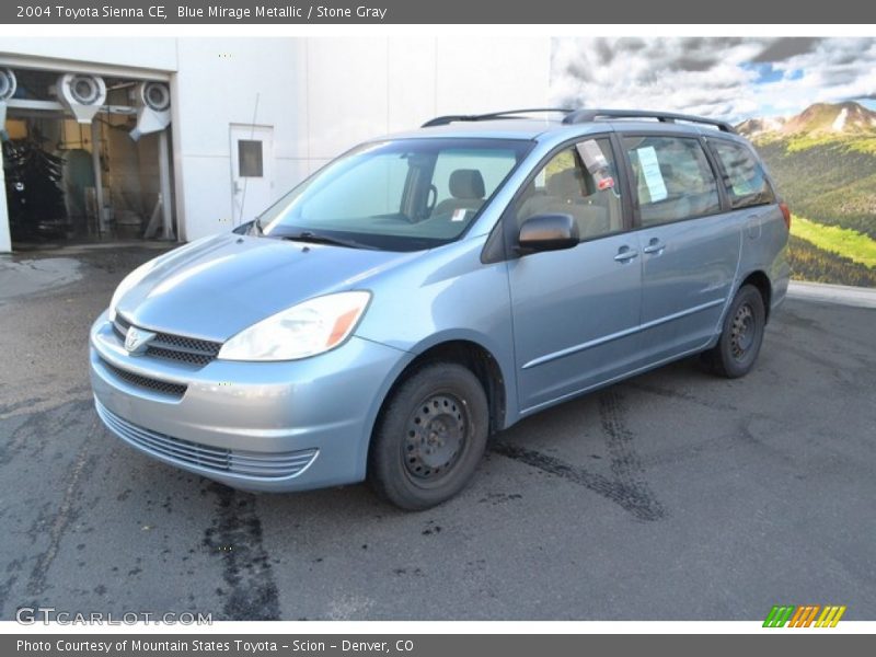 Blue Mirage Metallic / Stone Gray 2004 Toyota Sienna CE