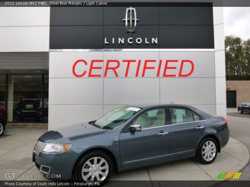Steel Blue Metallic / Light Camel 2012 Lincoln MKZ FWD