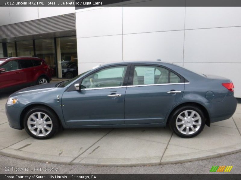 Steel Blue Metallic / Light Camel 2012 Lincoln MKZ FWD