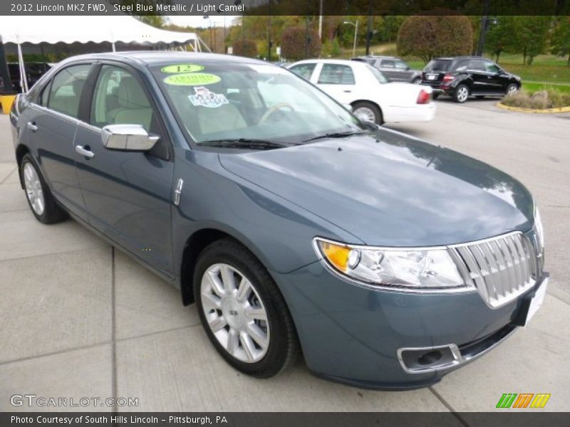 Steel Blue Metallic / Light Camel 2012 Lincoln MKZ FWD