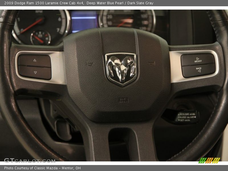 Deep Water Blue Pearl / Dark Slate Gray 2009 Dodge Ram 1500 Laramie Crew Cab 4x4