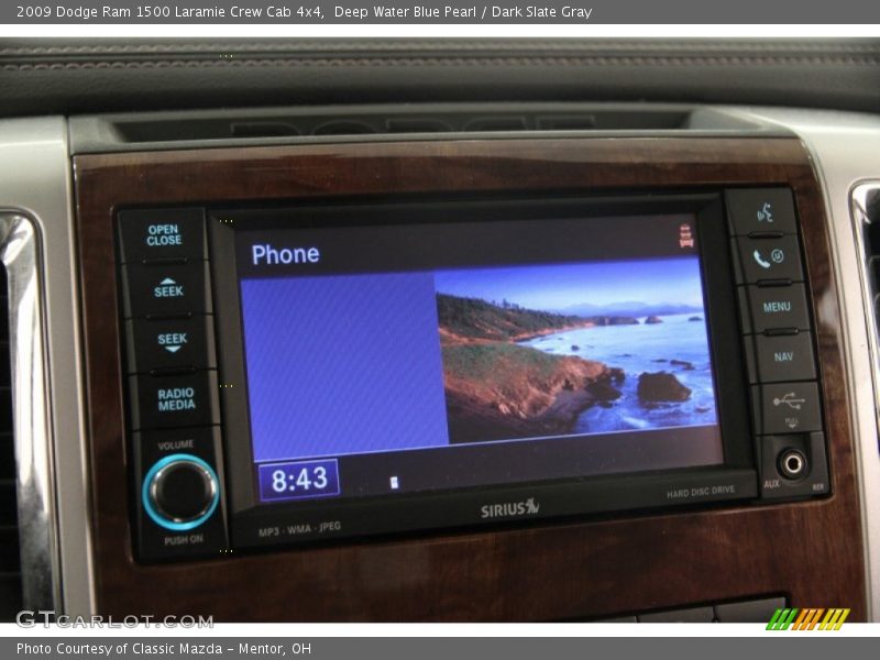 Deep Water Blue Pearl / Dark Slate Gray 2009 Dodge Ram 1500 Laramie Crew Cab 4x4