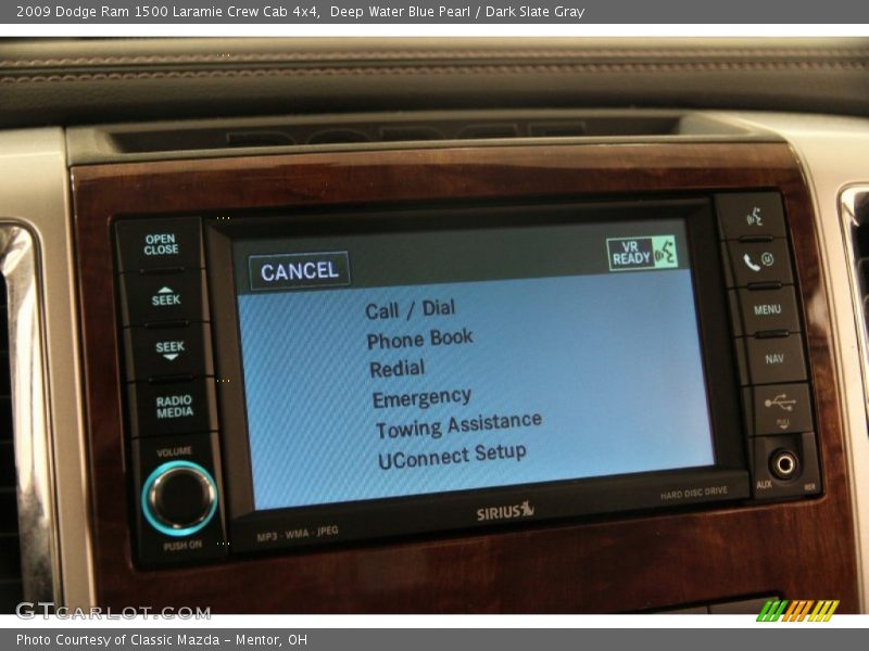 Deep Water Blue Pearl / Dark Slate Gray 2009 Dodge Ram 1500 Laramie Crew Cab 4x4