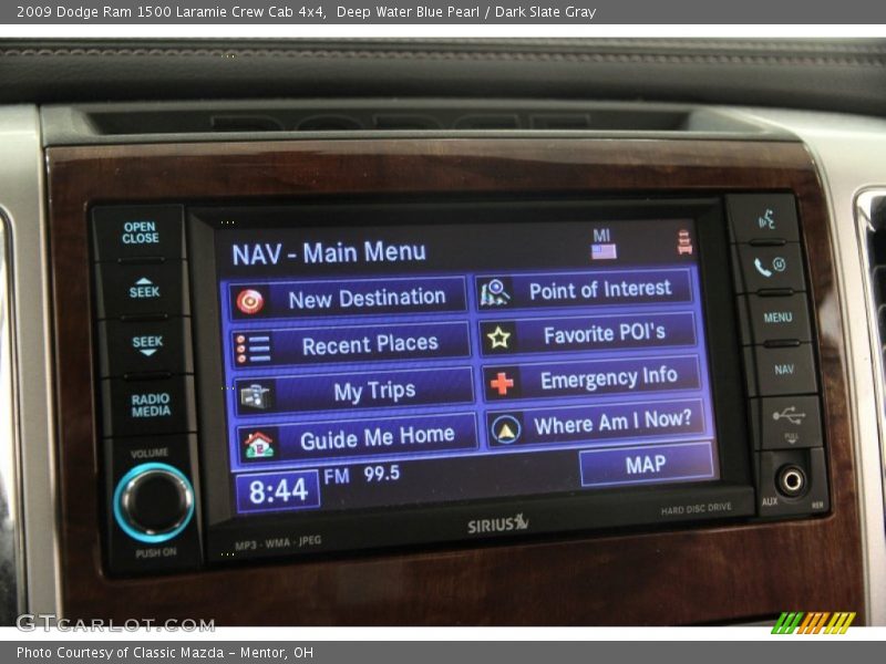 Deep Water Blue Pearl / Dark Slate Gray 2009 Dodge Ram 1500 Laramie Crew Cab 4x4