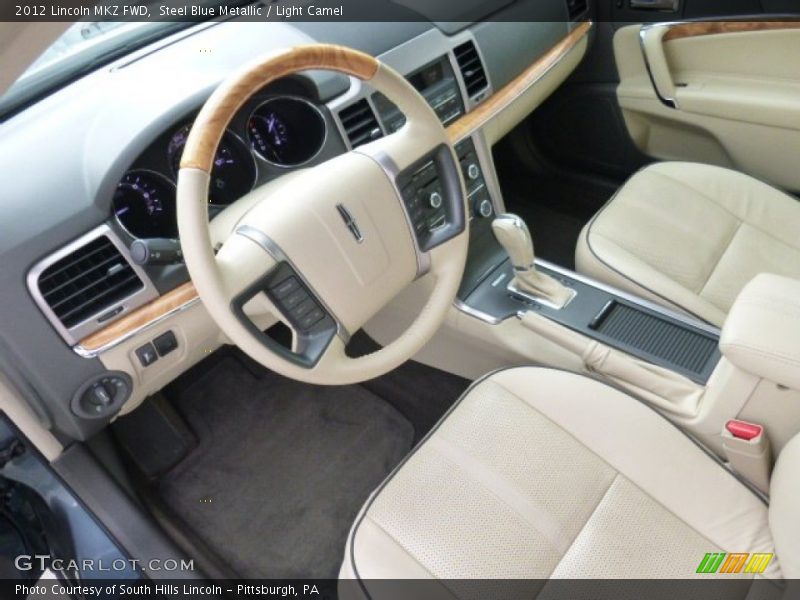 Steel Blue Metallic / Light Camel 2012 Lincoln MKZ FWD