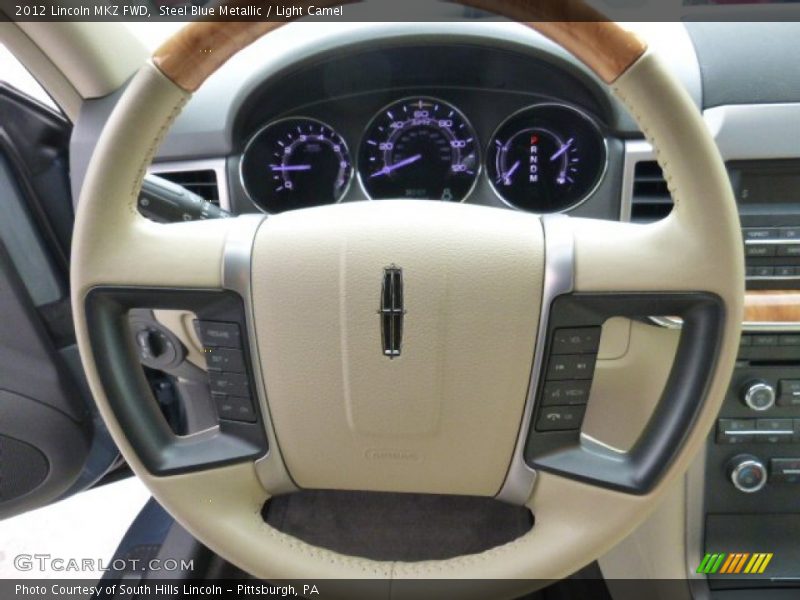 Steel Blue Metallic / Light Camel 2012 Lincoln MKZ FWD