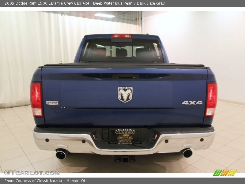 Deep Water Blue Pearl / Dark Slate Gray 2009 Dodge Ram 1500 Laramie Crew Cab 4x4