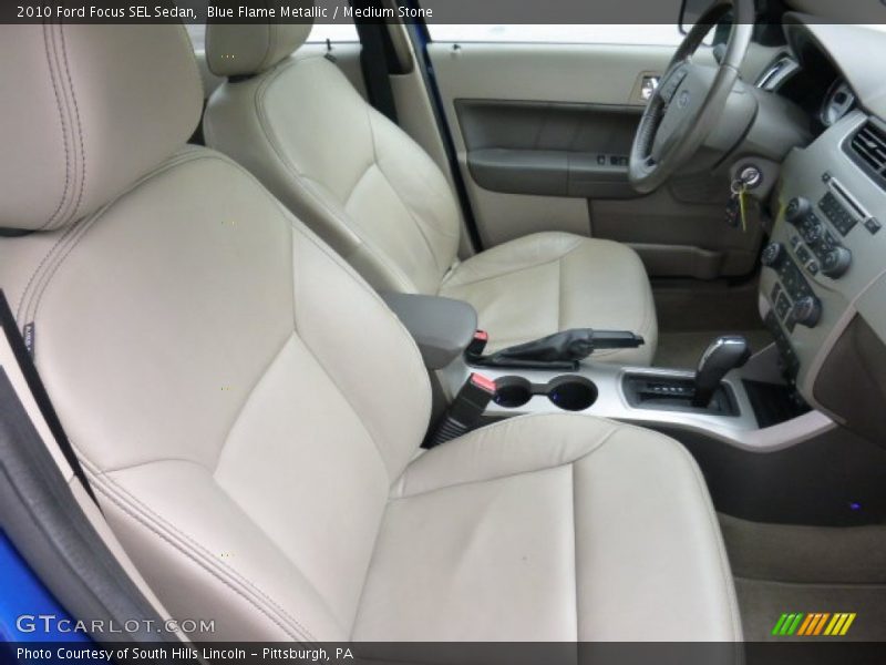 Blue Flame Metallic / Medium Stone 2010 Ford Focus SEL Sedan