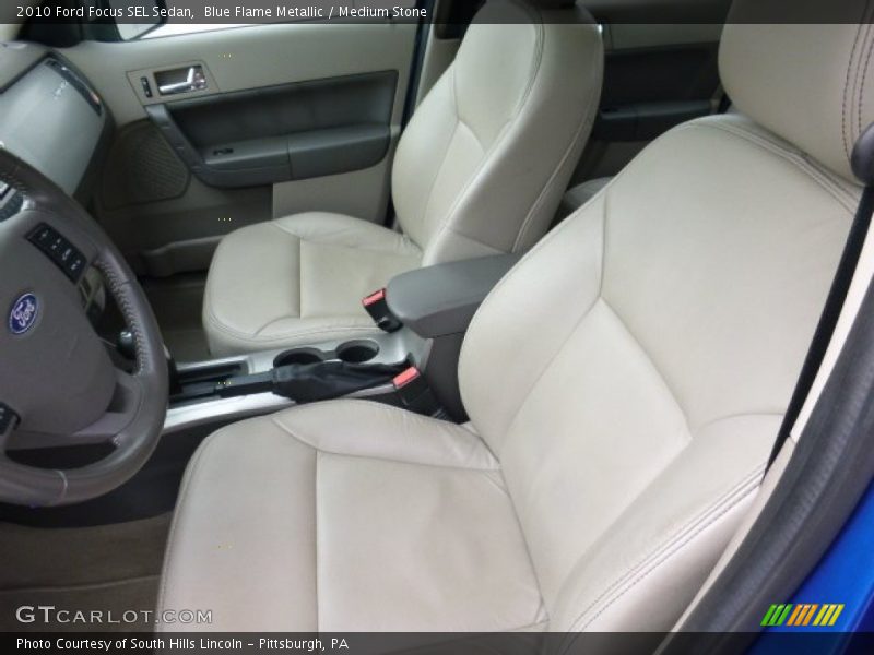 Blue Flame Metallic / Medium Stone 2010 Ford Focus SEL Sedan