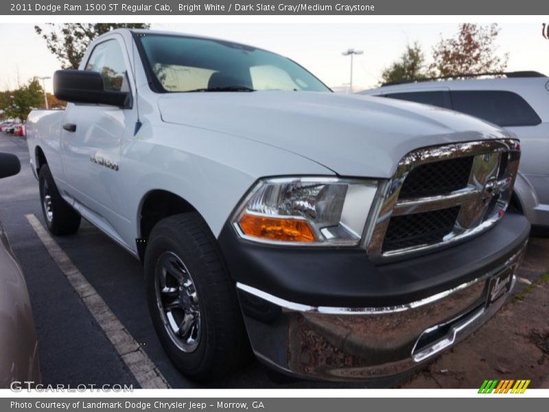 Bright White / Dark Slate Gray/Medium Graystone 2011 Dodge Ram 1500 ST Regular Cab