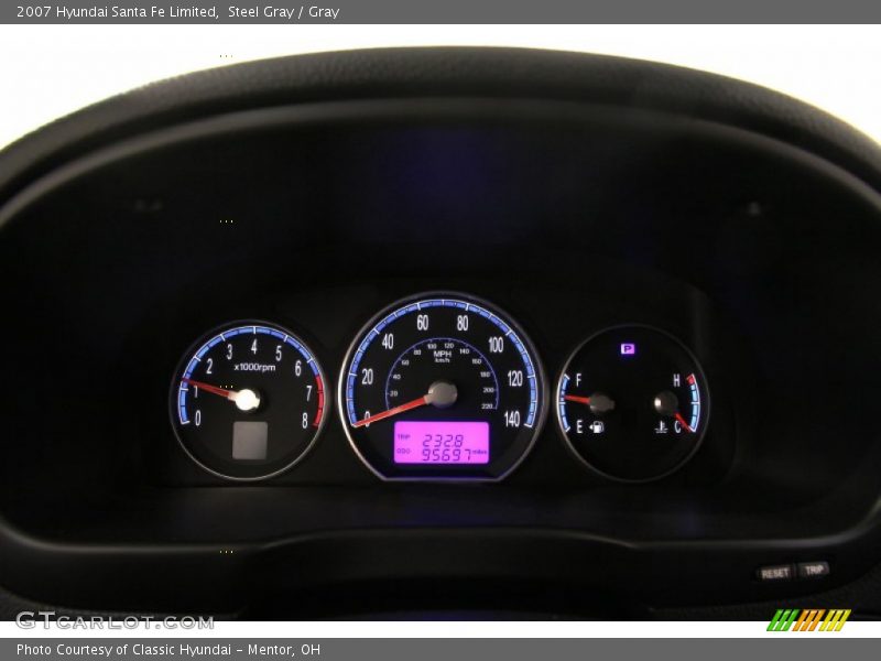 Steel Gray / Gray 2007 Hyundai Santa Fe Limited