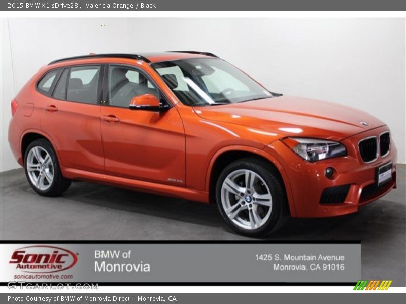 Valencia Orange / Black 2015 BMW X1 sDrive28i