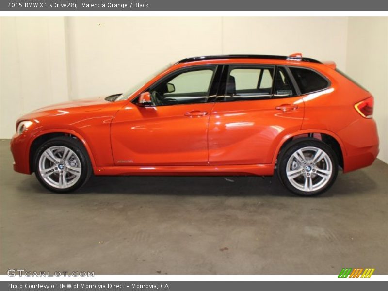 Valencia Orange / Black 2015 BMW X1 sDrive28i