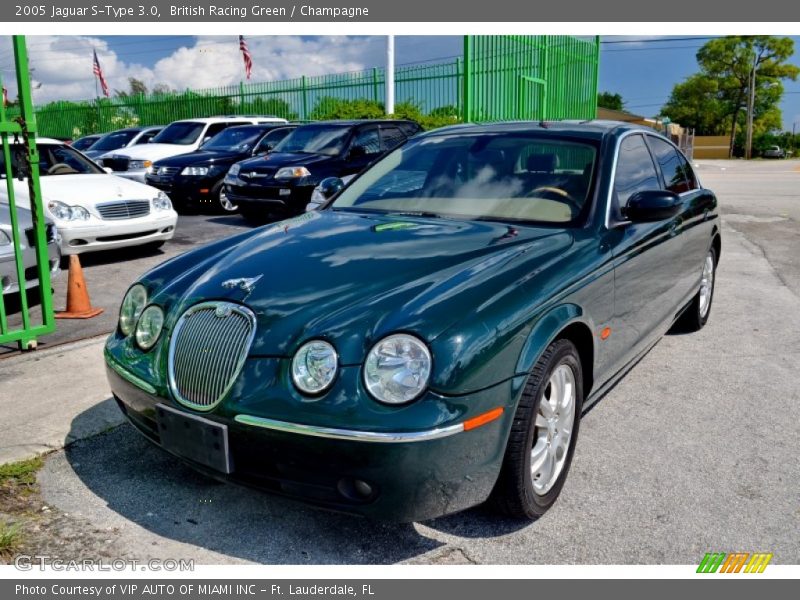 British Racing Green / Champagne 2005 Jaguar S-Type 3.0