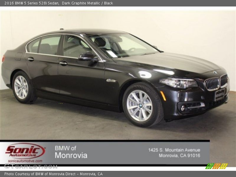 Dark Graphite Metallic / Black 2016 BMW 5 Series 528i Sedan